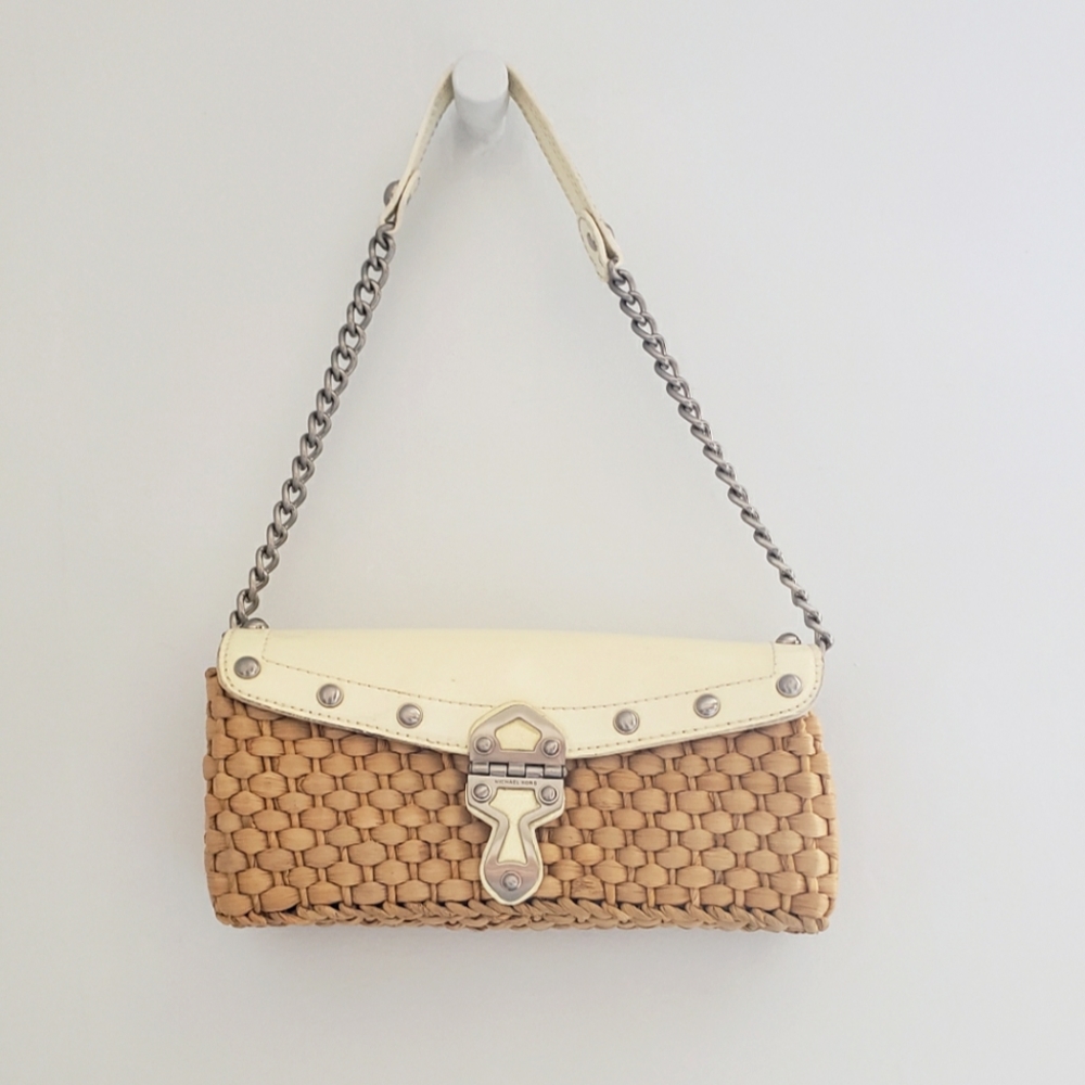 Michael Kors | Rattan shoulder bag w chain strap